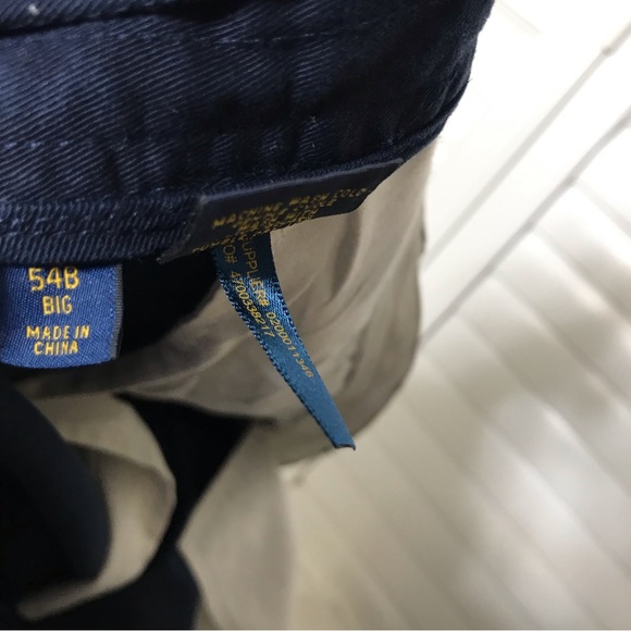 Polo Ralph Lauren Classic Fit Flat Front Chino Shorts Navy Blue Size 54 Big - Picture 8 of 9